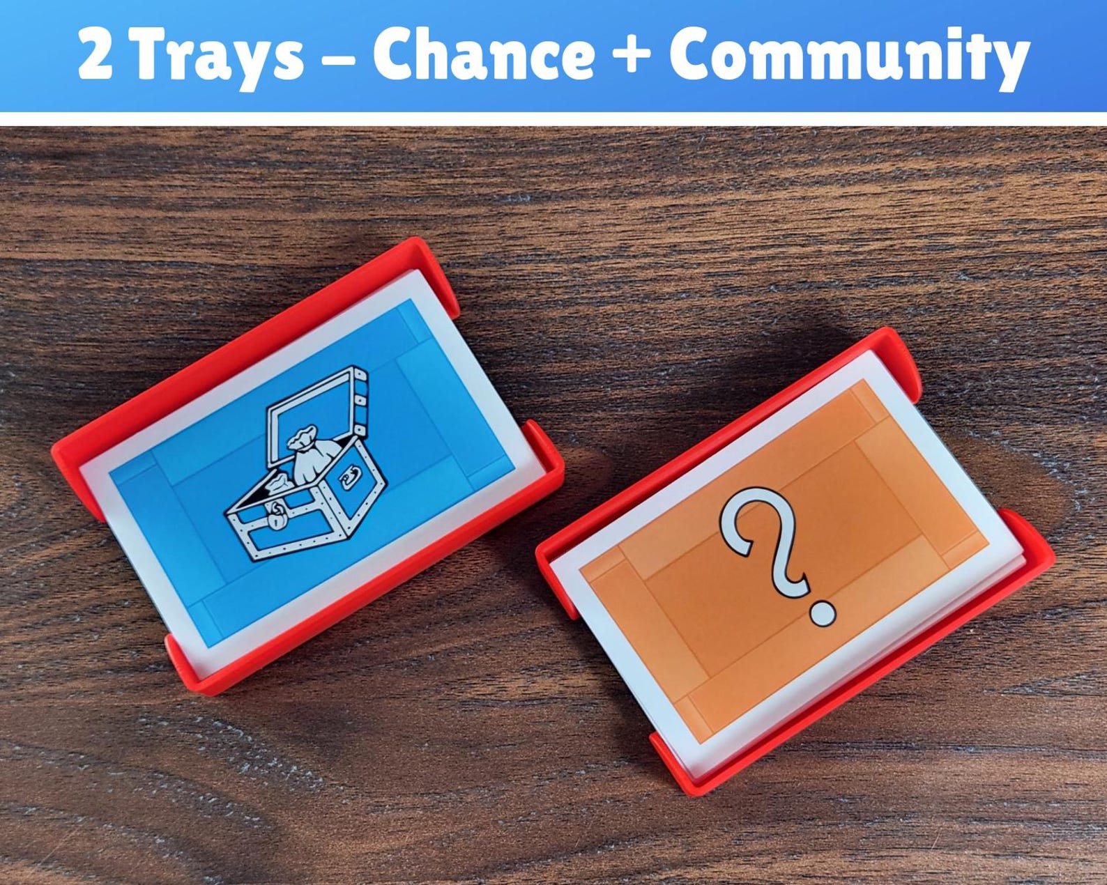 Monopoly Card Tray Set - Chance + Community Chest Oragnizers - Etsy