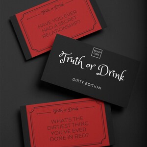 64 Cards of Truth or Drink Printable Card Game Adult-themed | Etsy