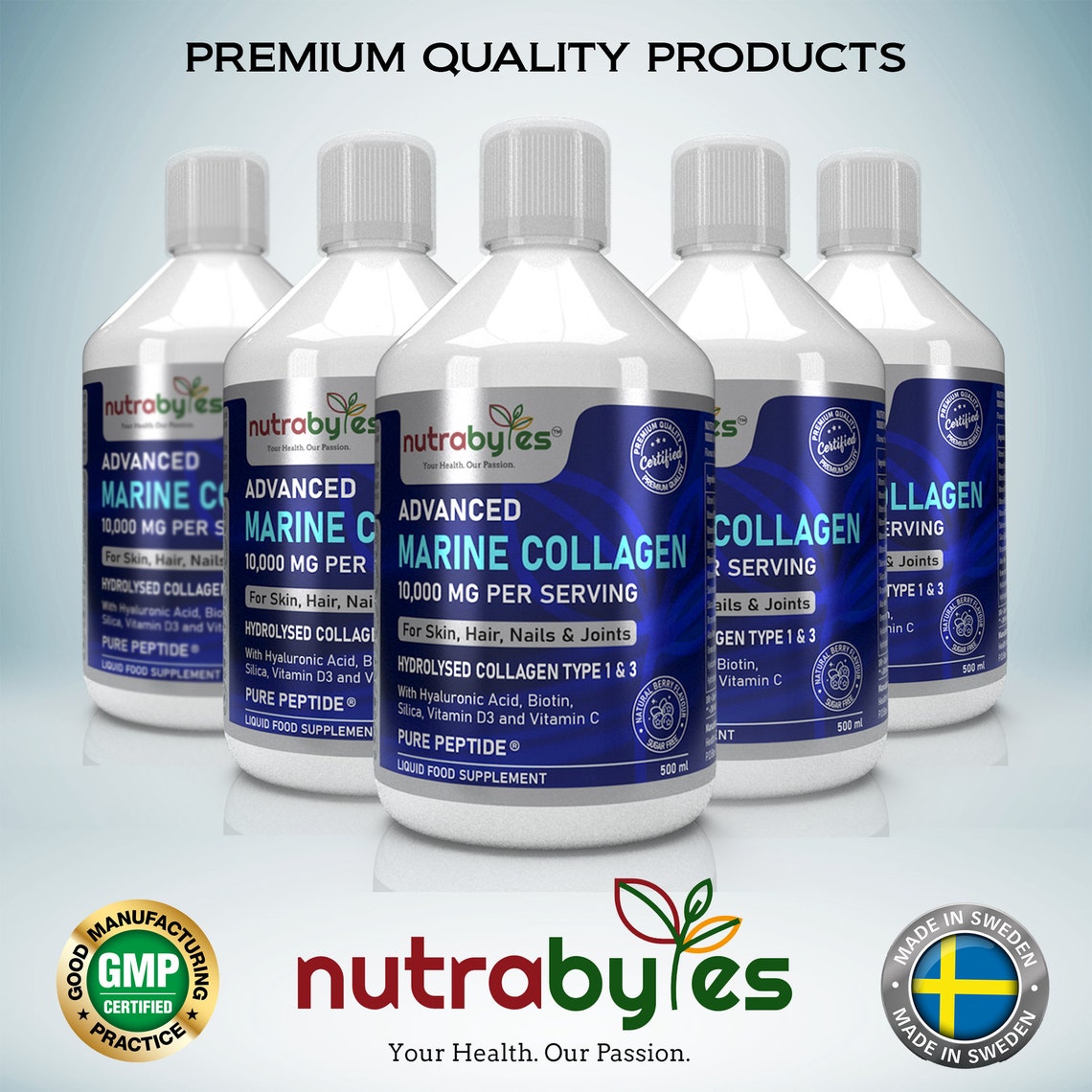 Liquid Marine Collagen Sugar Free Type 1 & 3 10000mg Etsy