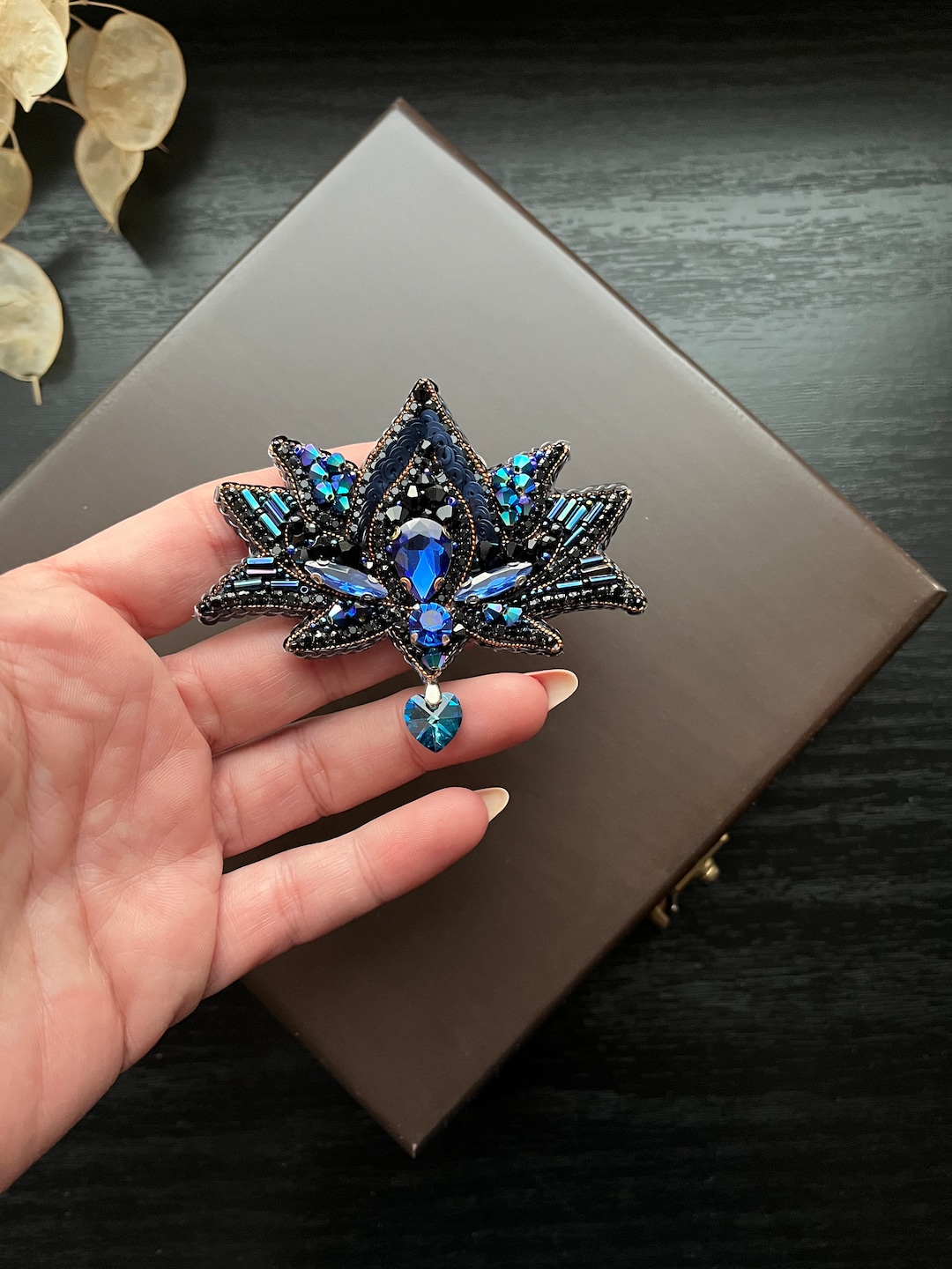 Broche épingle De Jupe Décorative Noire - 4x1,5 Cm - Pour Vêtements, Châle, Cardigan Femme - 10
