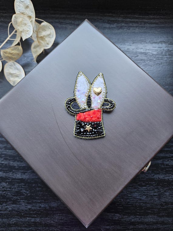 Gioiello Vintage Art Deco Spilla Coniglio Vintage KristLand - Cristalli E Smalto Per Donna Regalo Accessorio Moda Retrò - Foto 6