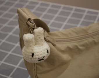 Miffy Keychain, Crochet Plushie Charm