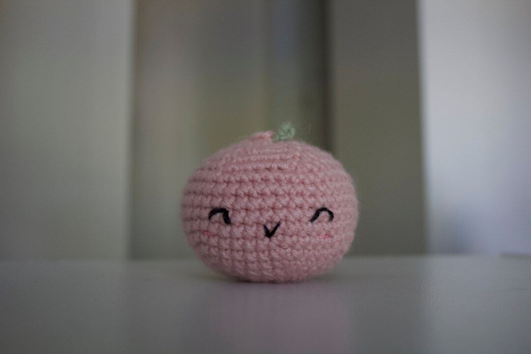 Peach Plushie Crochet Peach Peach Crochet Stuffed Animal Etsy