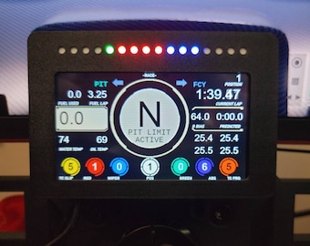 Sim Racing Dashboard with magnetic QR and height adjustment (DDU-5) - 5'' screen with LEDs