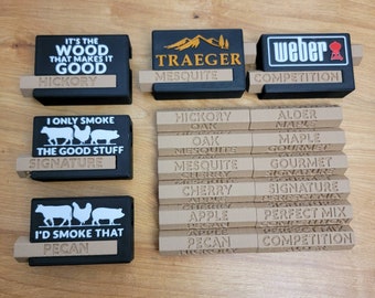 Wood Pellet Hopper Magnet for all Pellet Smokers and Pellet Grills - pellet label for Traeger, Weber, Pit Boss, Camp Chef