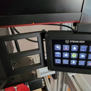 Stream Deck Side Mount for Fanatec Direct Drive Wheelbases. Fits Clubsport, DD1/DD2, CSL DD/DD Pro.