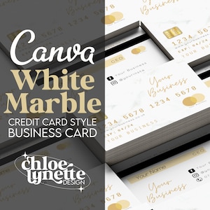 Crédito do mármore do ouro branco de Canva Modelo De Cartão De Visita de <br> Lista de Desejos Crie Seu Próprio Produto! Cartão de Crédito Metálico | Artigos de papelaria personalizáveis para impressão para pequenas empresas