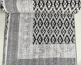 Purple King Patchwork Kantha Boho Bedspread Handmade Quilt Throw Blanket Hippie