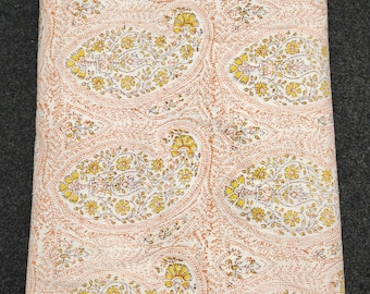 Edredón Kantha con estampado de bloques a mano, tamaño king, floral, hecho a mano