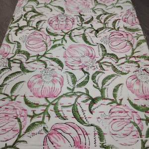 Pink kantha quilt hand block floral print kantha quilt bedspread kantha quilt pink handmade kantha queen pink bedcover kantha bedding throw