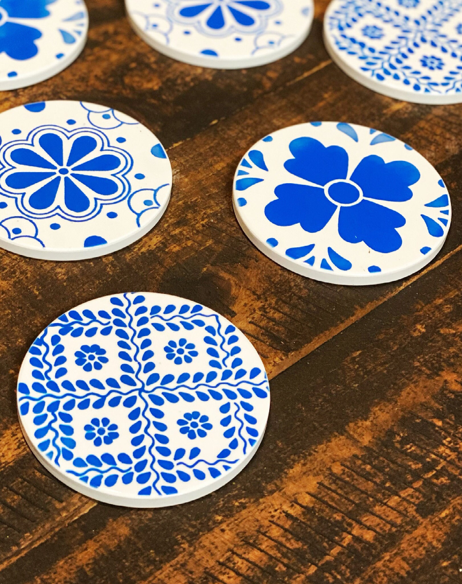 Azul y Blanco Mexicano Talavera Azul Azul Marinos Cerámicos Etsy