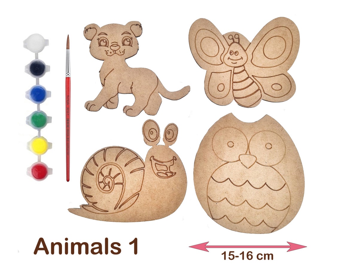 DIY Painting Kit Wood Craft Kit for Kids Craft Paint Kit Etsy