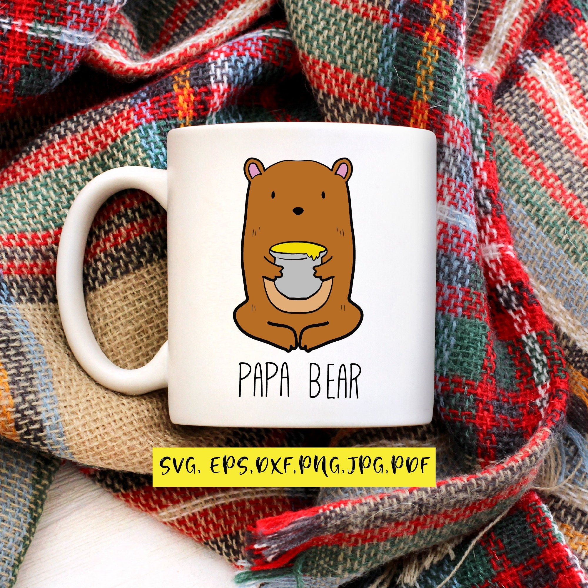 Download Papa Bear SVG Papa Bear mug Papa Bear PNG fathers day svg | Etsy