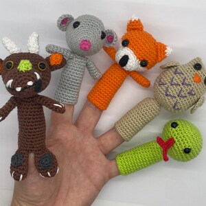 Fingerdukker eventyret om gruffalo NORWEGIAN CROCHETPATTERN