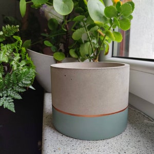 handmade concrete flower pot 15 cm planter plant pot pastel colors