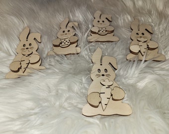 Easter Bunny Painting Kit, Adult, Child, Craft, Make & Take, Wood Shapes