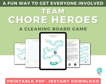 Family Cleaning Game: Team Chore Heroes - Printable PDF - Instant Download