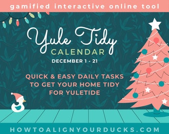 Yule Tidy Calendar - Interactive Gamified Online Cleaning Calendar -  Get your home tidy (enough) for Christmas with simple daily tasks
