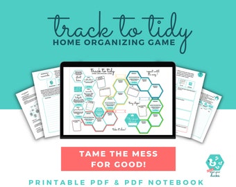 Track to Tidy - Home Organizing Game to Transform Your Home for Good [pdf workbook + gameboard]