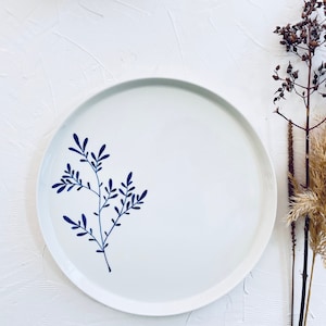 Vajilla floral / vajilla / porcelana hecha a mano / pintada a mano / regalo de inauguración de la casa / plato para servir / cerámica hecha a mano / platos modernos