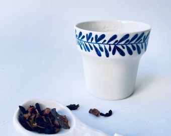 Porcelain Espresso /Deep Blue Cup /  Cups for Espresso / Modern Ceramic / Ceramic Cup No Handle / Ceramic Espresso Cup / Macchiato cup /