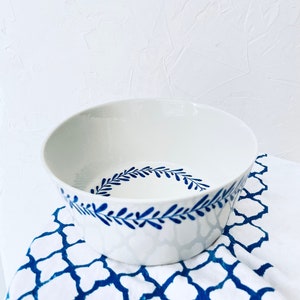 Serving Bowl, Floral Serving Bowl, Decorative Bowls For Coffee Tables, Blue Floral Bowl, Pottery Bowl, Gift for Mom, Housewarming Gift