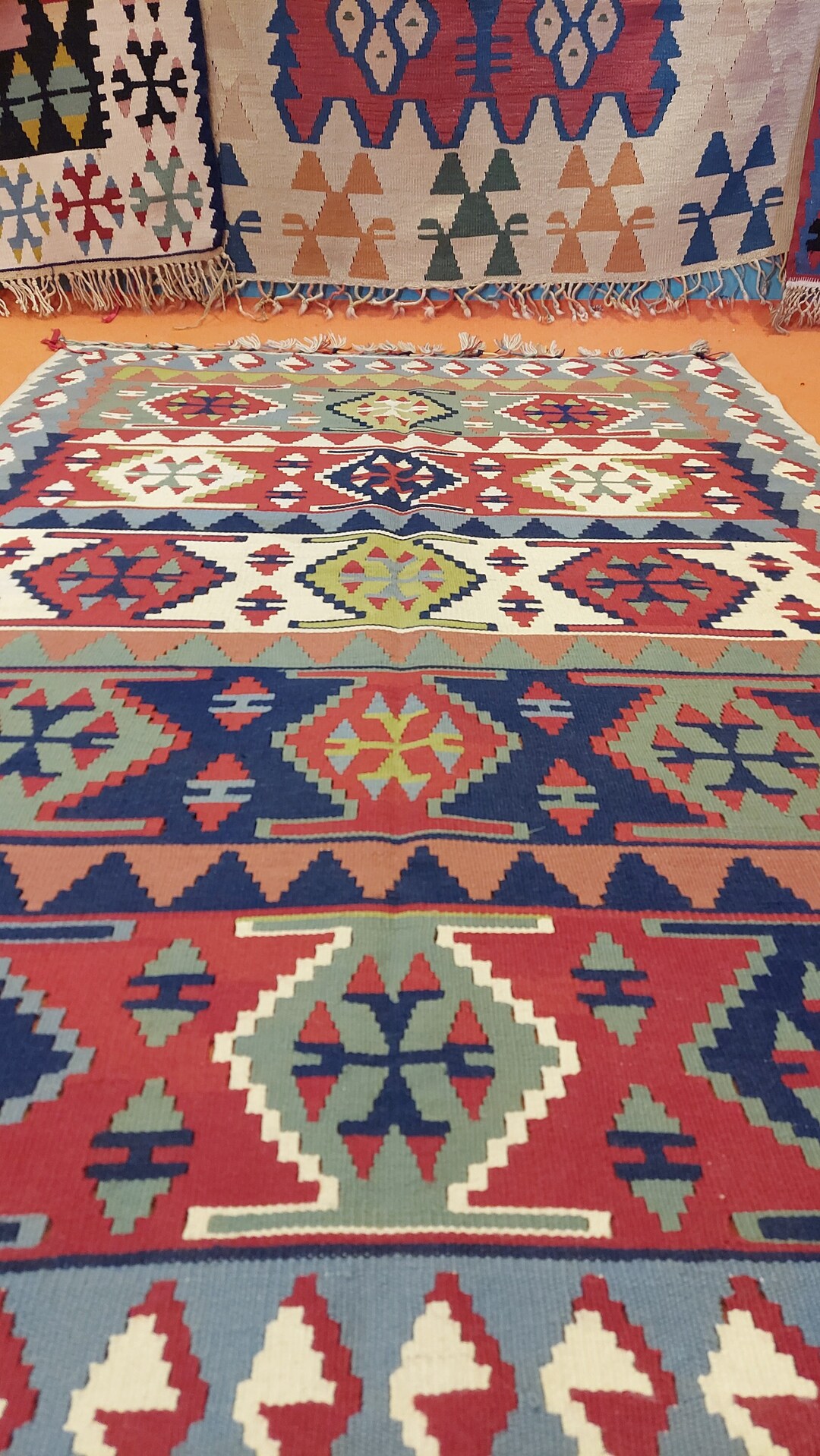 4x6 Kilim Rug Handmade Wool Flatweave 3'7x5'5 Feet Etsy