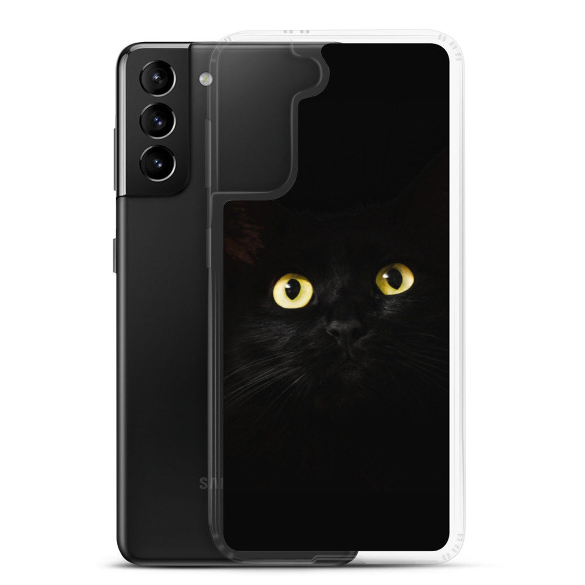 Cute Black Cat Case Samsung Phone Case for Galaxy S21 S20 Etsy
