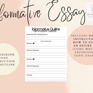 Essay Instructions & Outline. Outline, Template, Writing, Instruction, Essay, Report, Elementary.