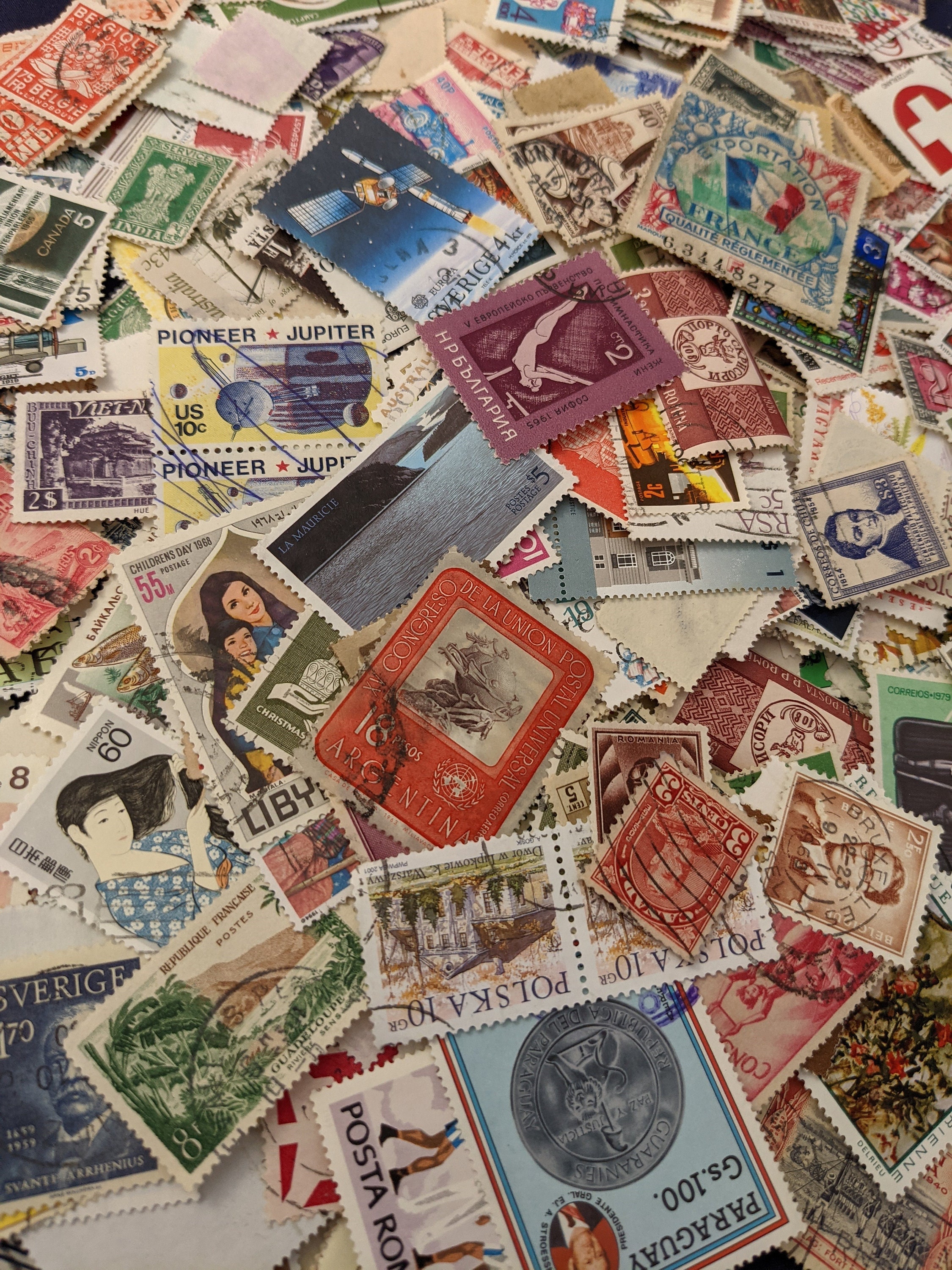 Stamp Grab Bag Postage Stamps Mix 250 Stamps WW Bulk Etsy UK