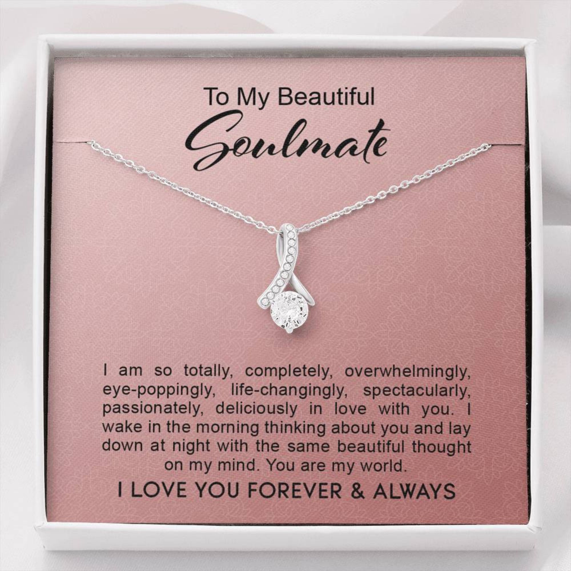 Alluring Beauty Necklace To My Beautiful Soulmate Necklace | Etsy