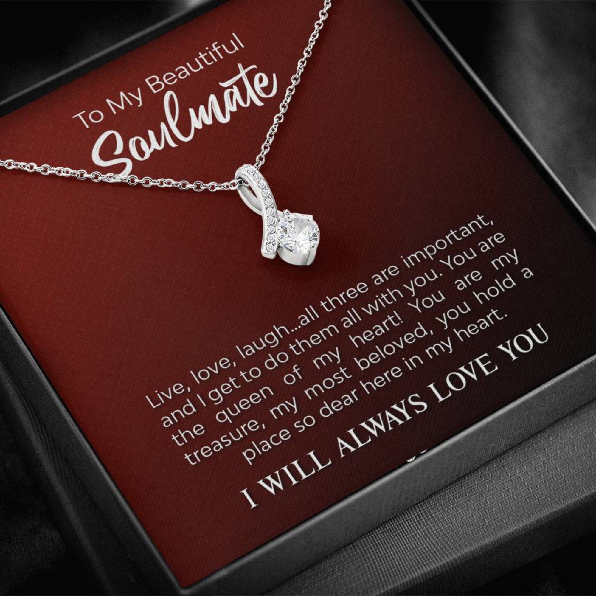 Alluring Beauty Necklace To My Beautiful Soulmate Necklace | Etsy