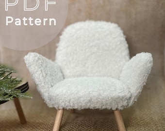 Dollhouse Armchair Sewing Tutorial, 1:6 Scale Dollhouse Furniture, 12” Doll Armchair, Miniature Chair Sewing  Pattern, PDF Digital Download