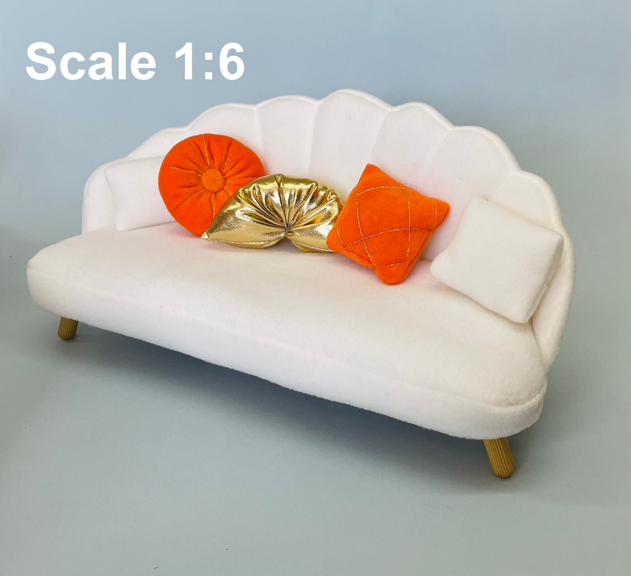 Dollhouse Miniature Sofa, Dollhouse Miniatures, Dollhouse Furniture, 1: ...