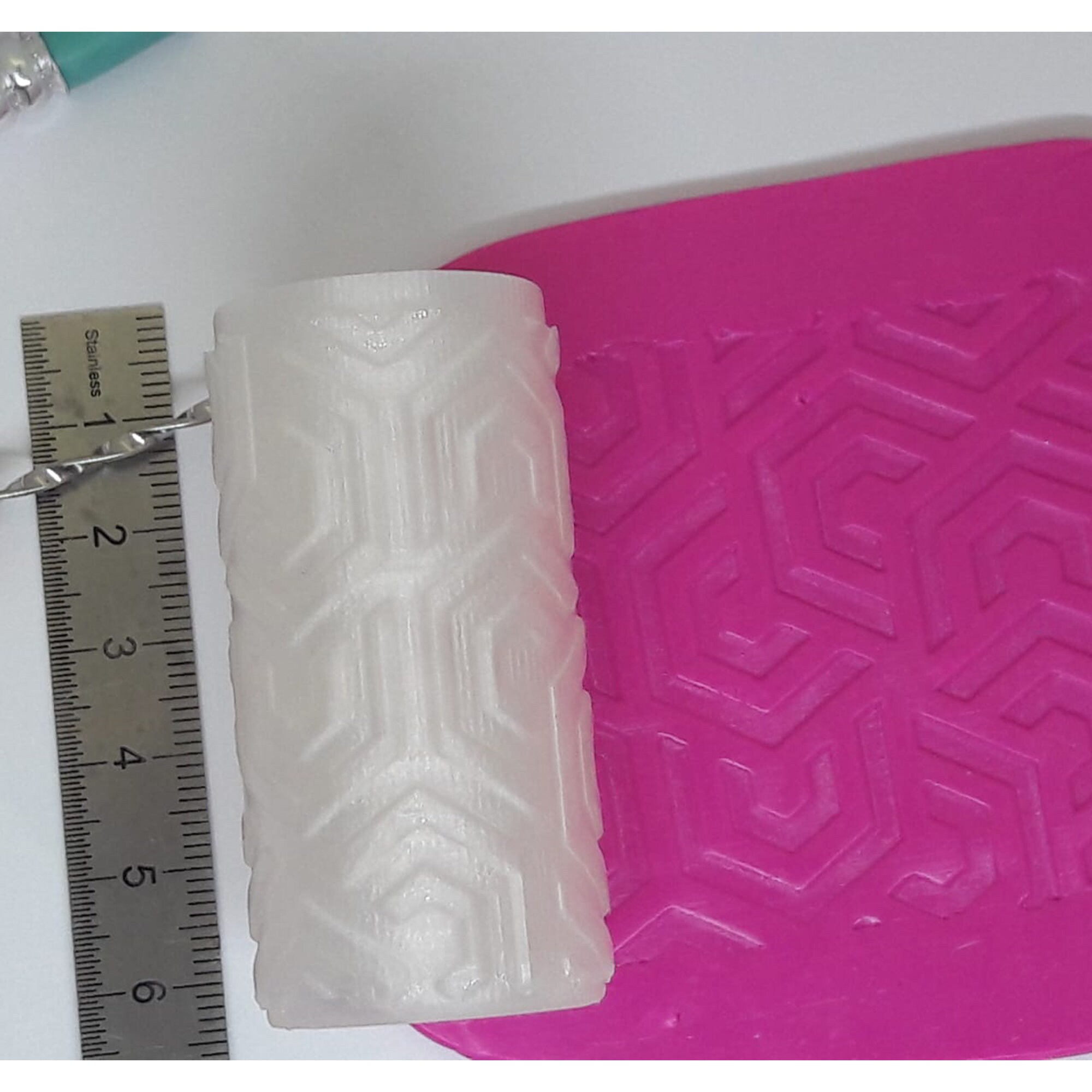 Polymer Clay Stamp Clay Texture Roller Imprint Texture Etsy