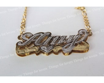 Gold Plated Name Necklace Etsy Gold Plated Name Necklace Etsy