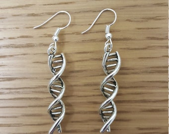 DNA Dangle Earrings: Science Gift, Graduation present