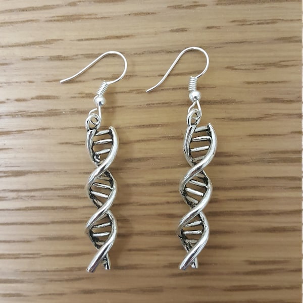 DNA dangle earrings, DNA earrings, Science earrings, biology earrings, gift for scientist, gift for science teacher, Gift for biologist
