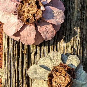 Pine cone flower art wall hanging