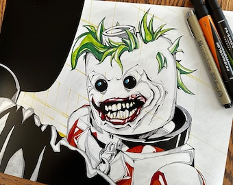 Lego Joker Print - Comic Villain Art