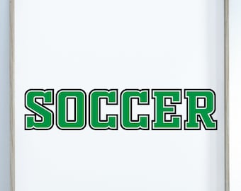 Soccer Word Art SVG, Soccer Mom Shirt Design, Sports Cut File (Digital Download)