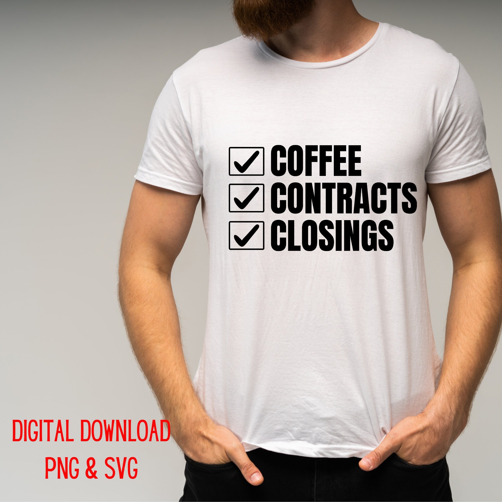 Coffee Contracts Closings SVG and PNG Digital Download Realtor Etsy