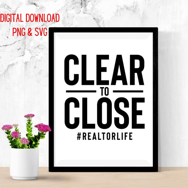 Clear to Close Template Etsy