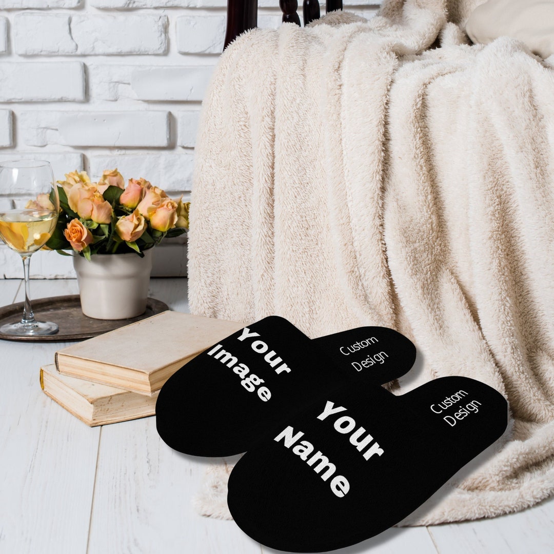 Custom Slippers Personalized With Names Slippers Slippers Etsy