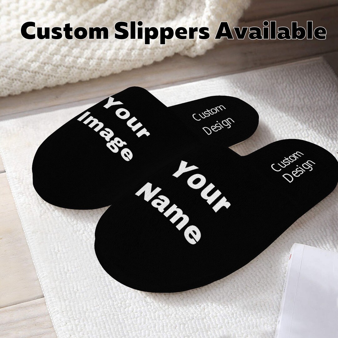 Custom Slippers, Personalized Slipper, House Slippers, Name Slippers