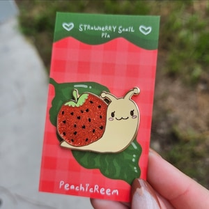 Strawberry Snail Enamel Pin
