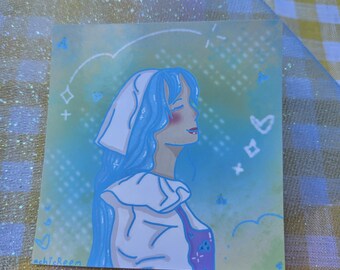 Blueberry Girl Art Print