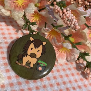 Blossom The Horse Button/Pin 1.25