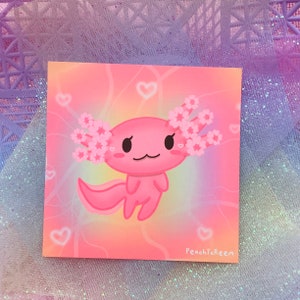 Sakura Axolotl 4x4 Matte Print