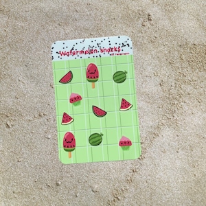 Watermelon Treats Waterproof Vinyl Matte 4x6 Sticker Sheet